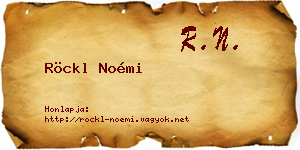 Röckl Noémi névjegykártya